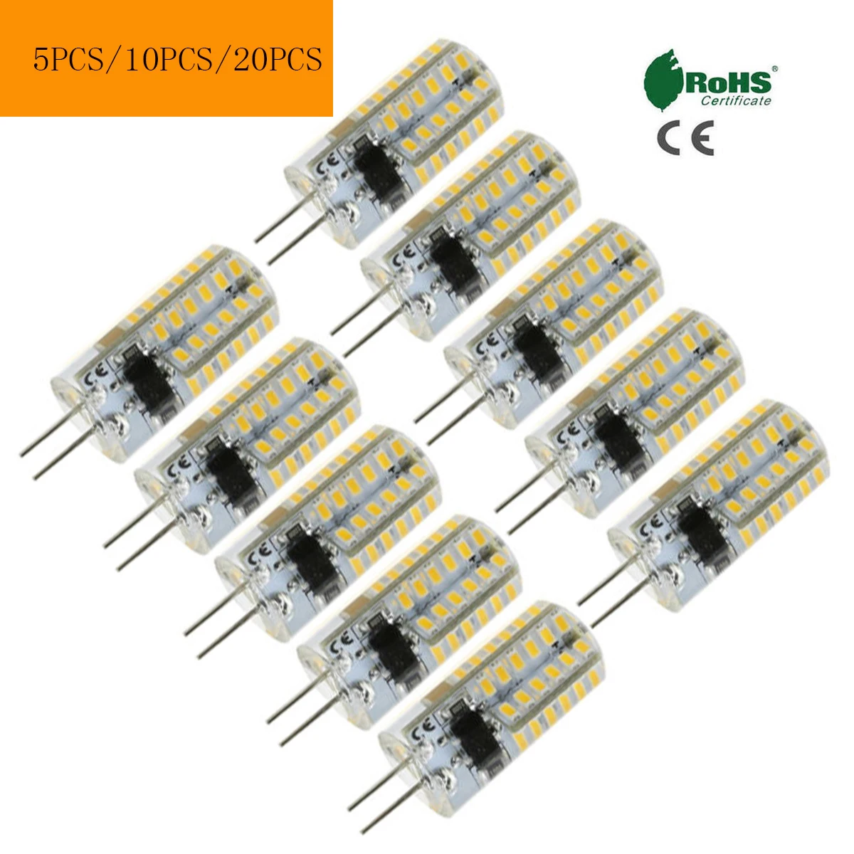 Lee más sobre el artículo 5 / 10 / 20x mini G4 LED bomb Hanger Spotlight silicona 3014smd reem