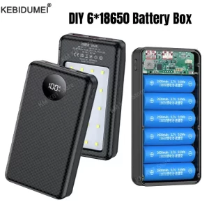 Lee más sobre el artículo 10W 6*18650 banco de energía soporte de caja de batería Dual USB tip