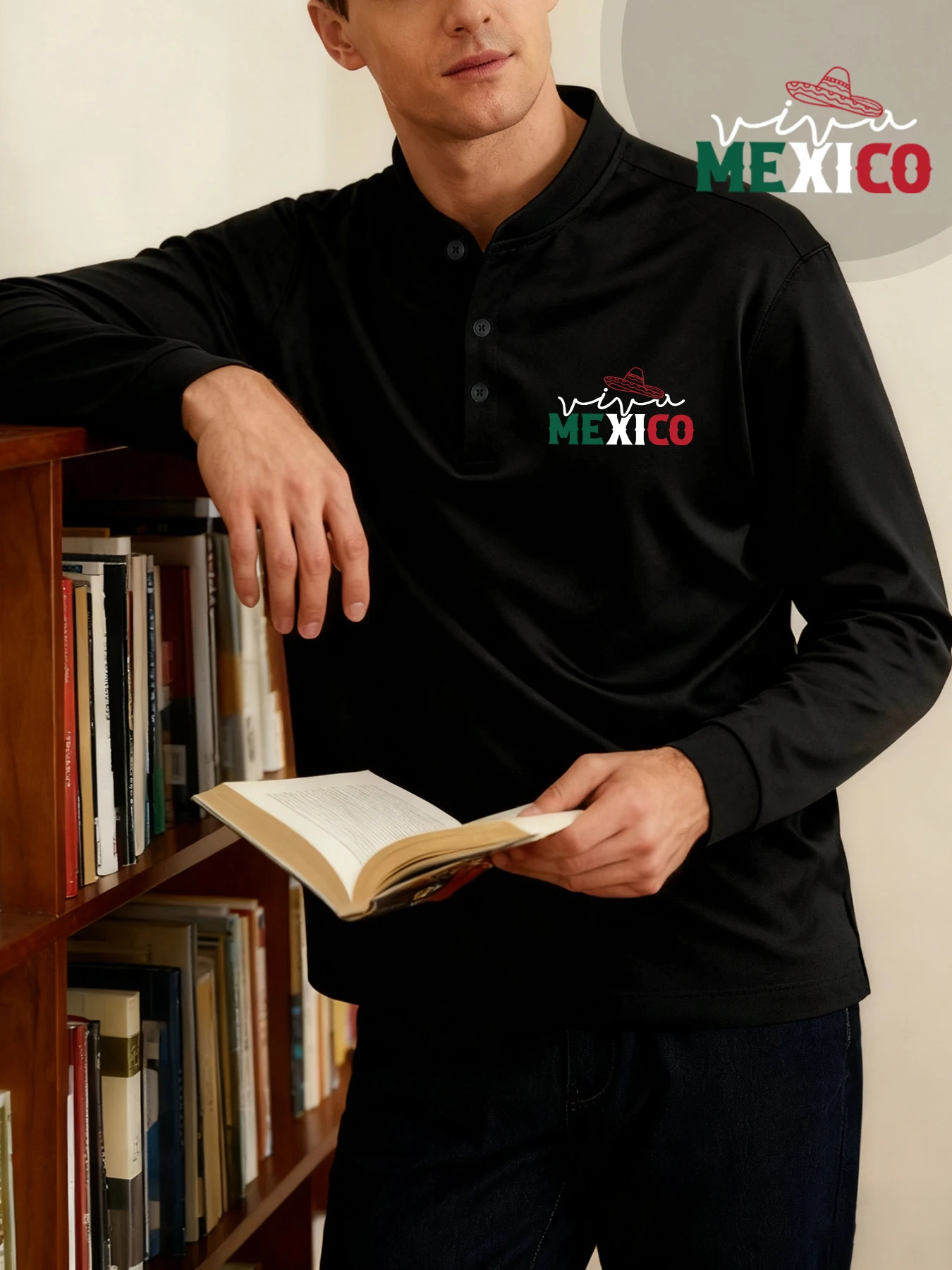 Lee más sobre el artículo Camiseta con estampado de letras creativas de México para hombre, ca