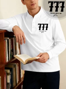 Lee más sobre el artículo Never Give Up número 777 impresiones camisas ajustadas de calle Henl