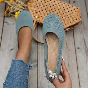 Lee más sobre el artículo Zapatos versátiles de gamuza plana para primavera y verano para muje