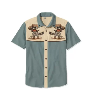 Lee más sobre el artículo Camisa de Hombre, moda informal de verano, Camisa de manga corta Par