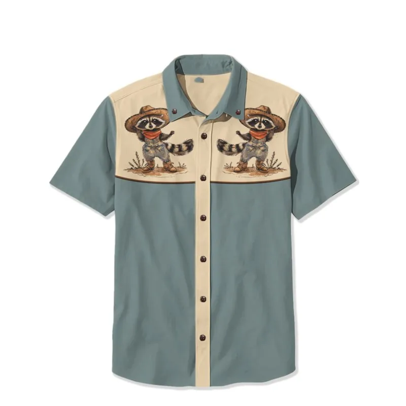 Lee más sobre el artículo Camisa de Hombre, moda informal de verano, Camisa de manga corta Par