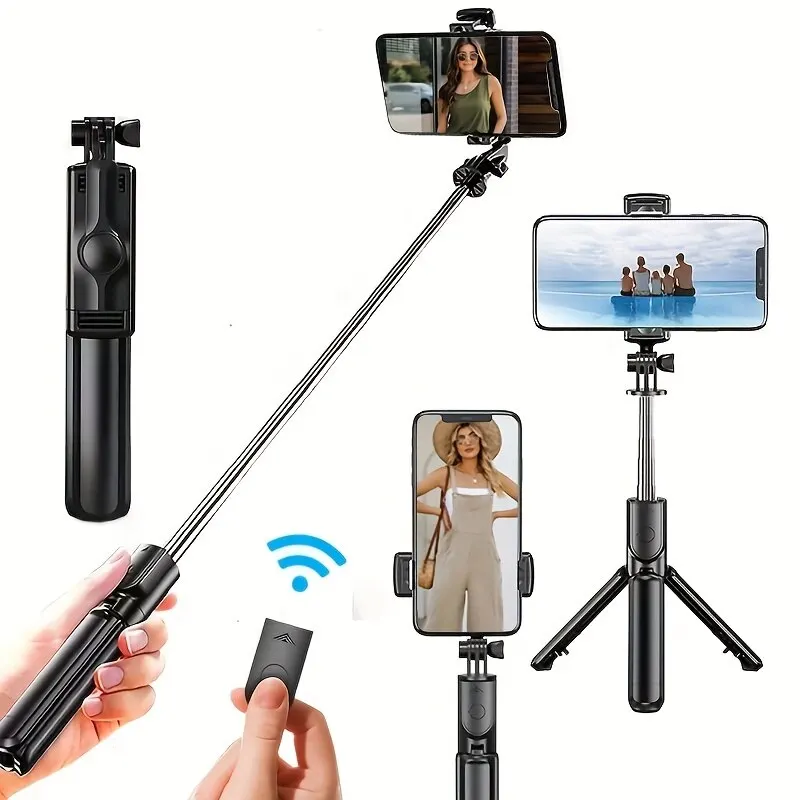 Lee más sobre el artículo Trípode/palo Selfie expandible 3 en 1 con control remoto inalámbrico