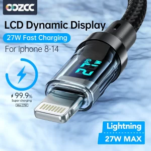 Lee más sobre el artículo Cable de carga rápida PD 27W pantalla LCD transferencia de datos de
