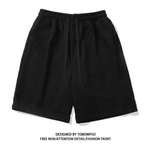 Lee más sobre el artículo Pantalones cortos sencillos de calle 100% algodón para hombre y muje