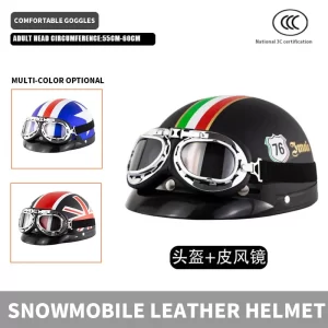 Lee más sobre el artículo Casco retro clásico para motocicleta, medio casco, casco de segurida