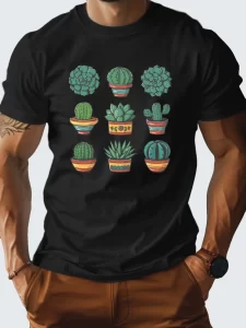 Lee más sobre el artículo Camiseta de algodón puro para hombre, camiseta colorida de dibujos a