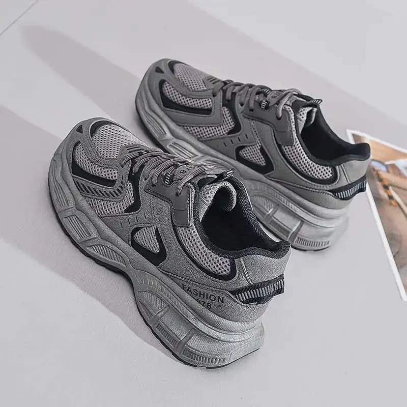 Lee más sobre el artículo Zapatillas deportivas de suela grande para mujer, botas tejidas para
