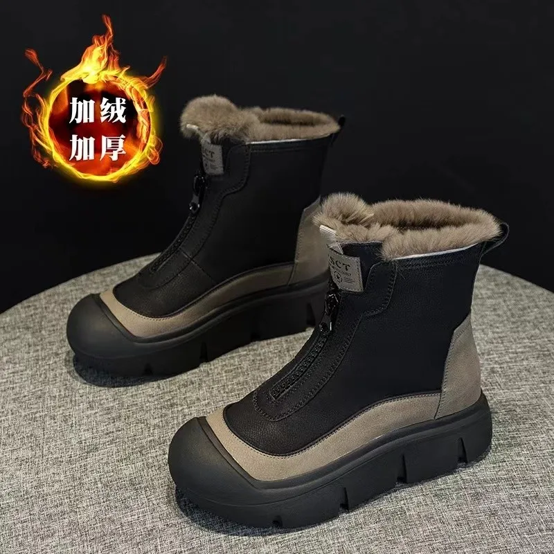 Lee más sobre el artículo Nuevas botas de algodón de cuero cálidas de terciopelo para invierno