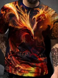 Lee más sobre el artículo Camiseta con estampado 3d de animales para hombre,camisa Vintage de