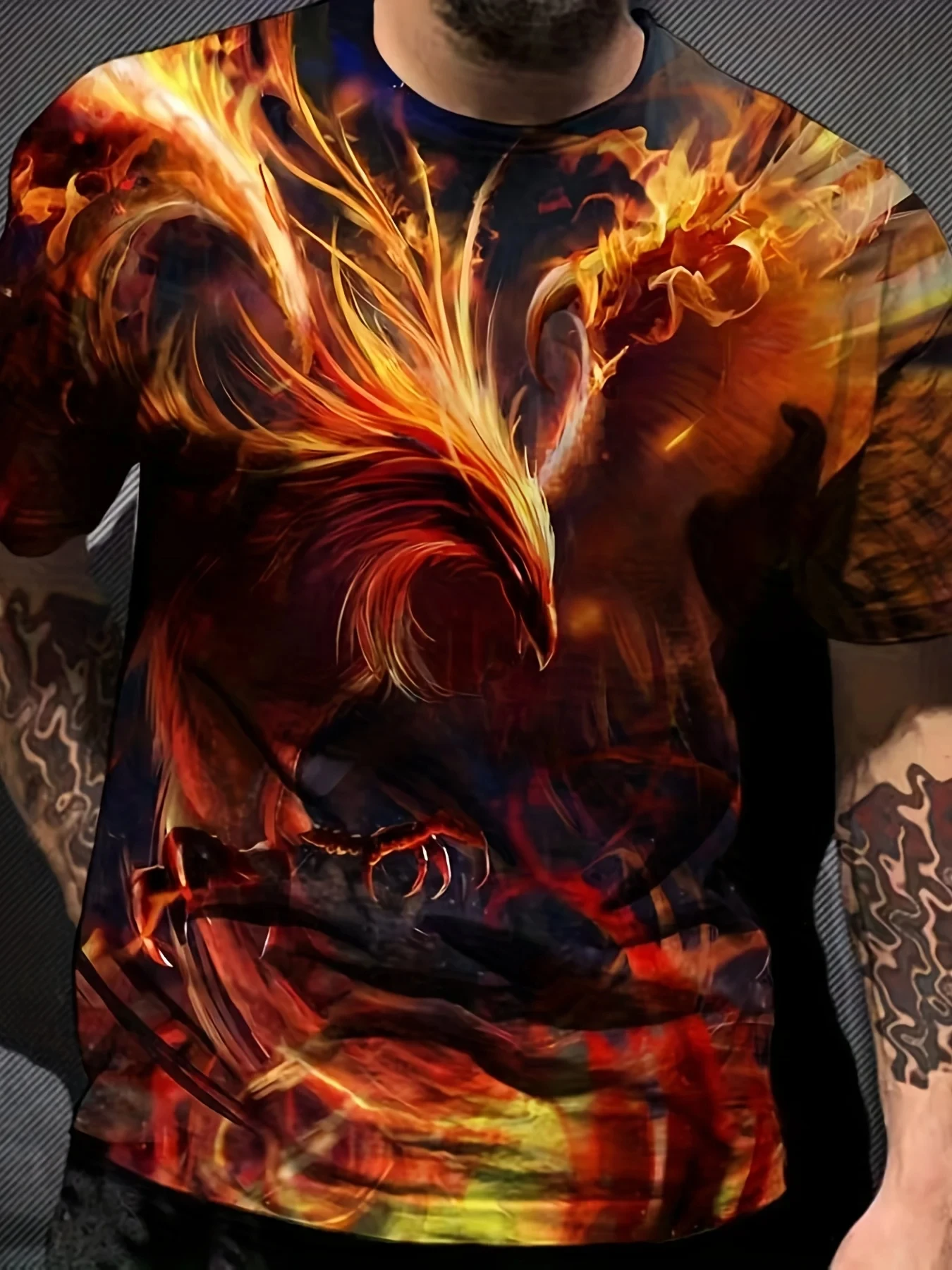 Lee más sobre el artículo Camiseta con estampado 3d de animales para hombre,camisa Vintage de