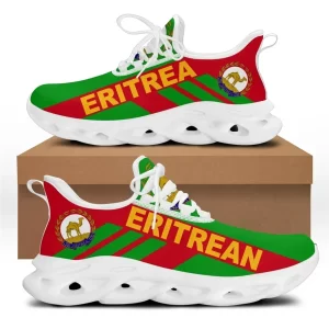Lee más sobre el artículo Zapatos informales con estilo a rayas y bandera de Eritrea para Homb