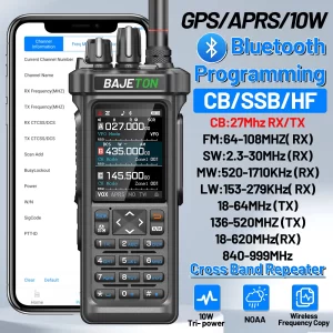 Lee más sobre el artículo BAJETON BJ-9000 GPS APRS Walkie Talkie 10W CB 27Mhz CB/SSB/HF progra