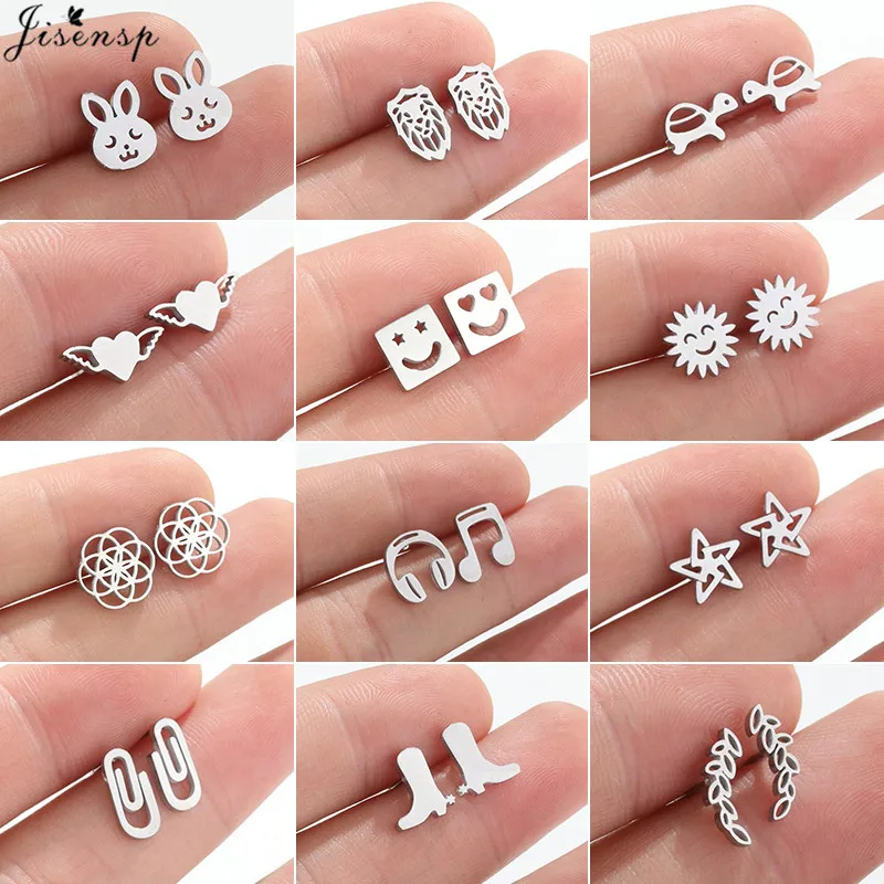 Lee más sobre el artículo Mini Pendientes de acero inoxidable, joyería de moda, bonito corazón