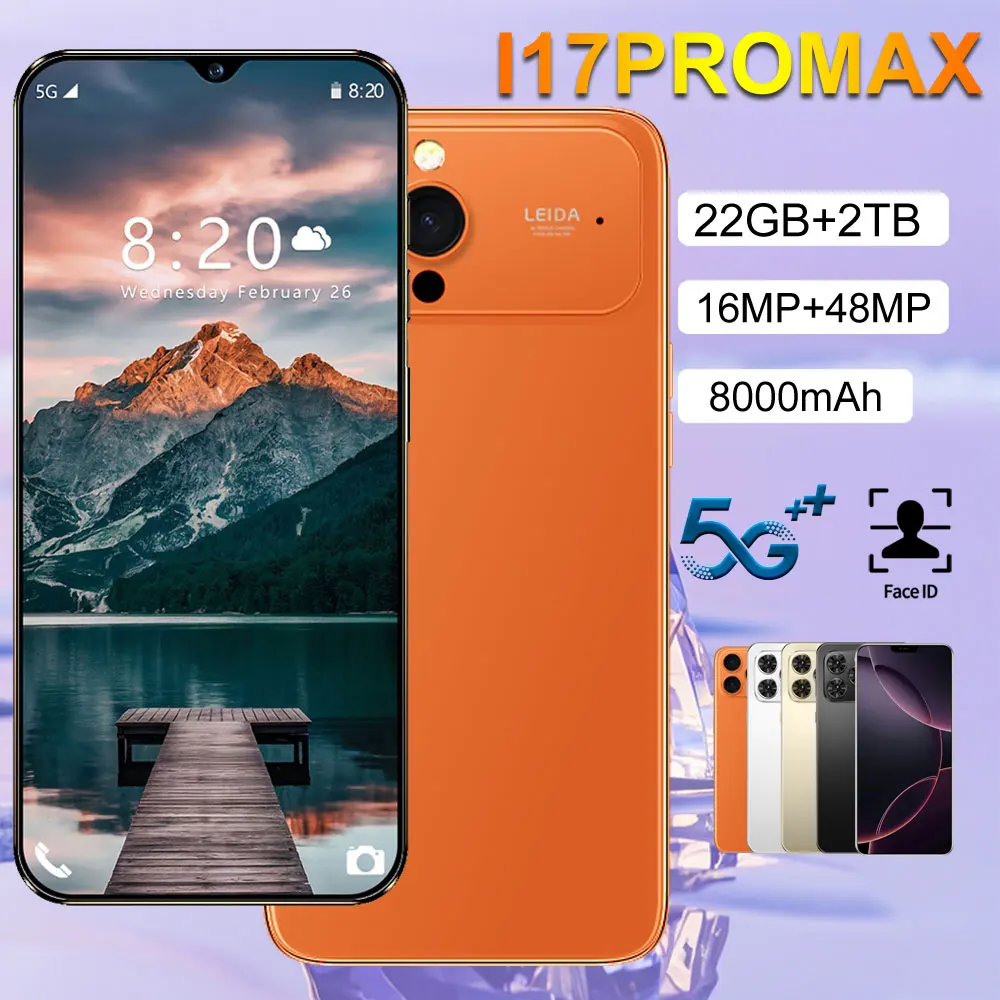 Lee más sobre el artículo 2026 i17 Pro Max Android Smartphone 4G 5G Tarjeta Dual Teléfonos móv