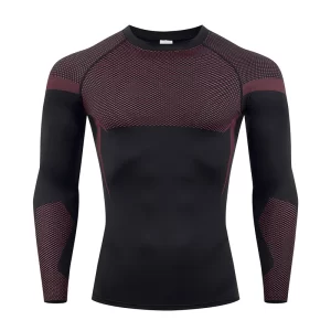 Lee más sobre el artículo Camiseta de manga ajustada para gimnasio para hombre, ropa deportiva
