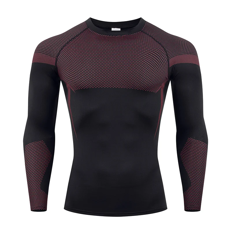 Lee más sobre el artículo Camiseta de manga ajustada para gimnasio para hombre, ropa deportiva