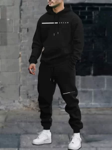 Lee más sobre el artículo Conjunto de Sudadera Holgada Informal para Hombre, Otoño-Invierno, S