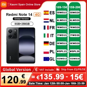 Lee más sobre el artículo Xiaomi-Smartphone Redmi Note 14, versión Global, 4G, Helio G99-Ultra