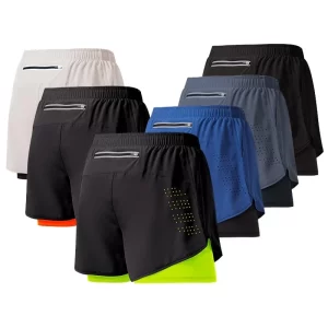 Lee más sobre el artículo Pantalones cortos para correr para hombre, pantalones cortos negros