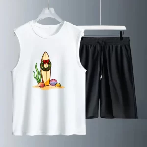 Lee más sobre el artículo Conjuntos de camisetas sin mangas para hombre, chandals transpirable