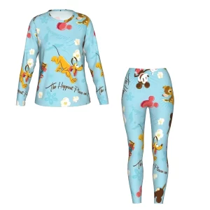 Lee más sobre el artículo Conjunto de mallas y camiseta de manga larga para mujer, 2 uds., est
