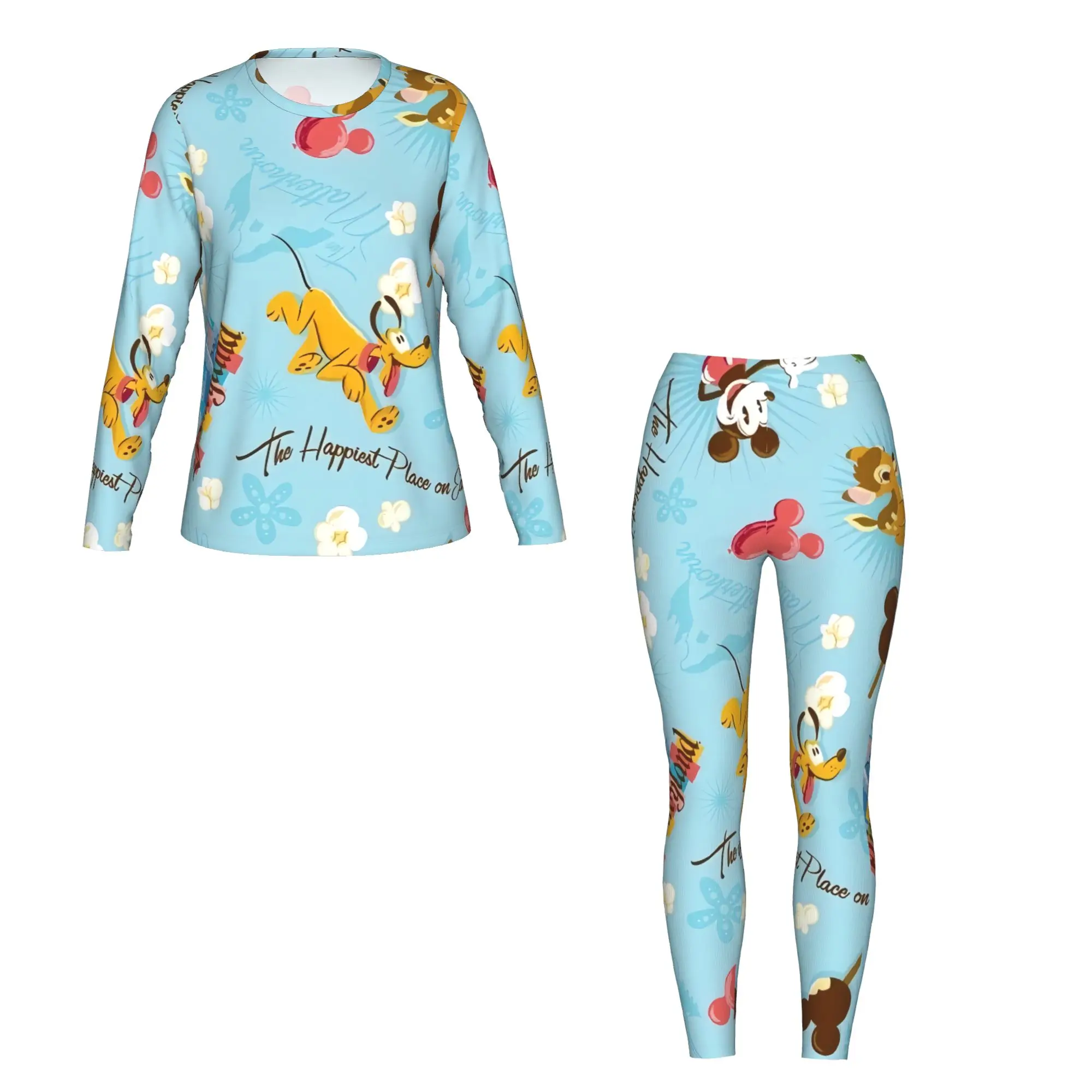 Lee más sobre el artículo Conjunto de mallas y camiseta de manga larga para mujer, 2 uds., est
