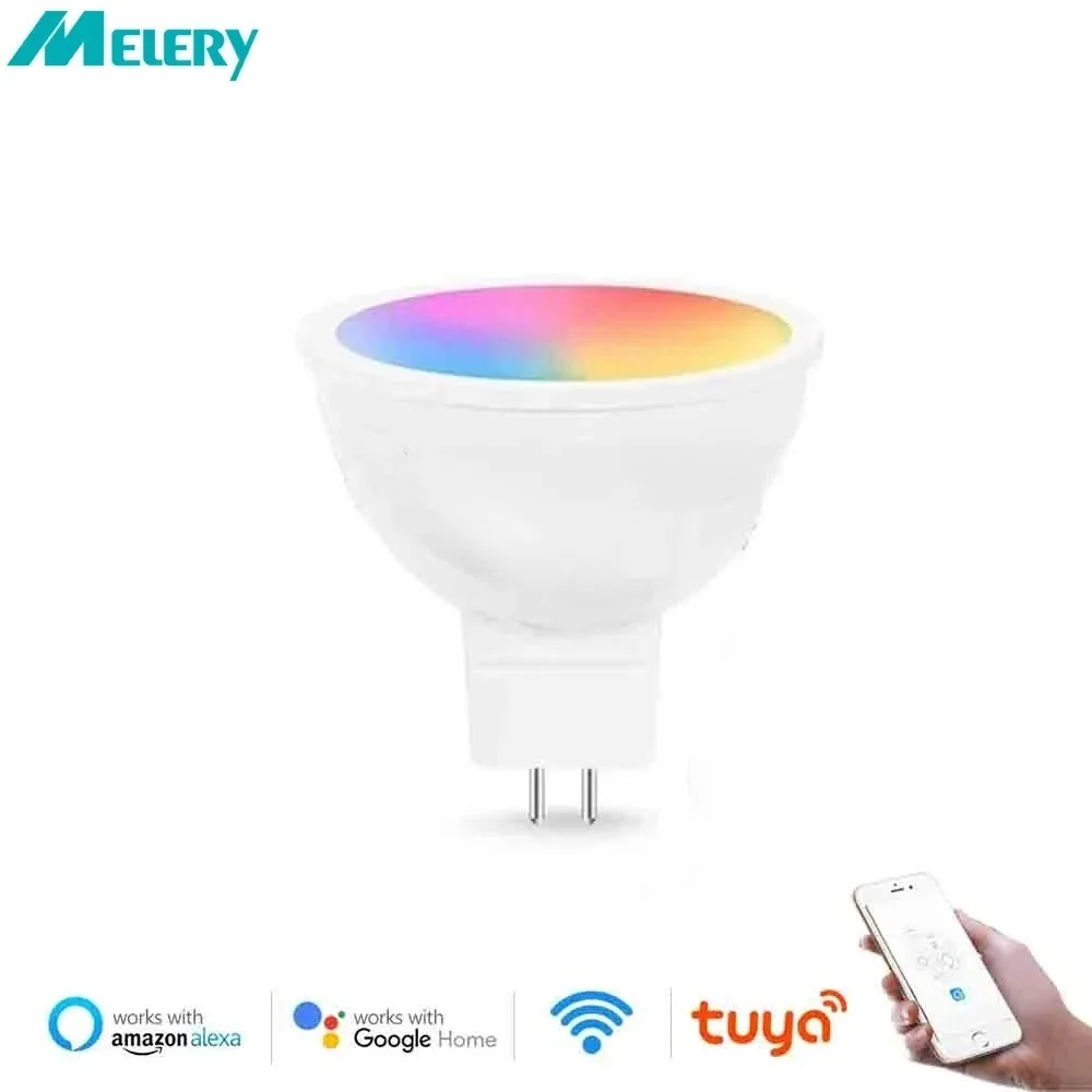 Lee más sobre el artículo Melery MR16 WiFi bombilla LED inteligente AC/DC 12V GU5.3 Reflector
