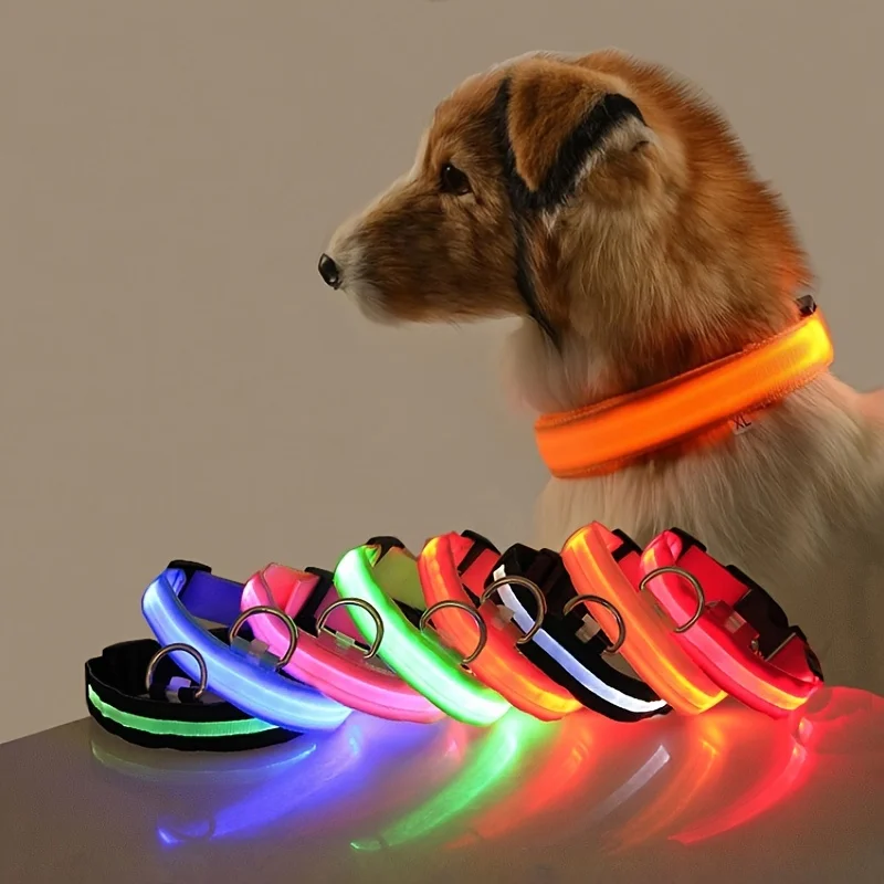 Lee más sobre el artículo Correa LED de nailon para perro, seguridad nocturna, parpadeante, qu