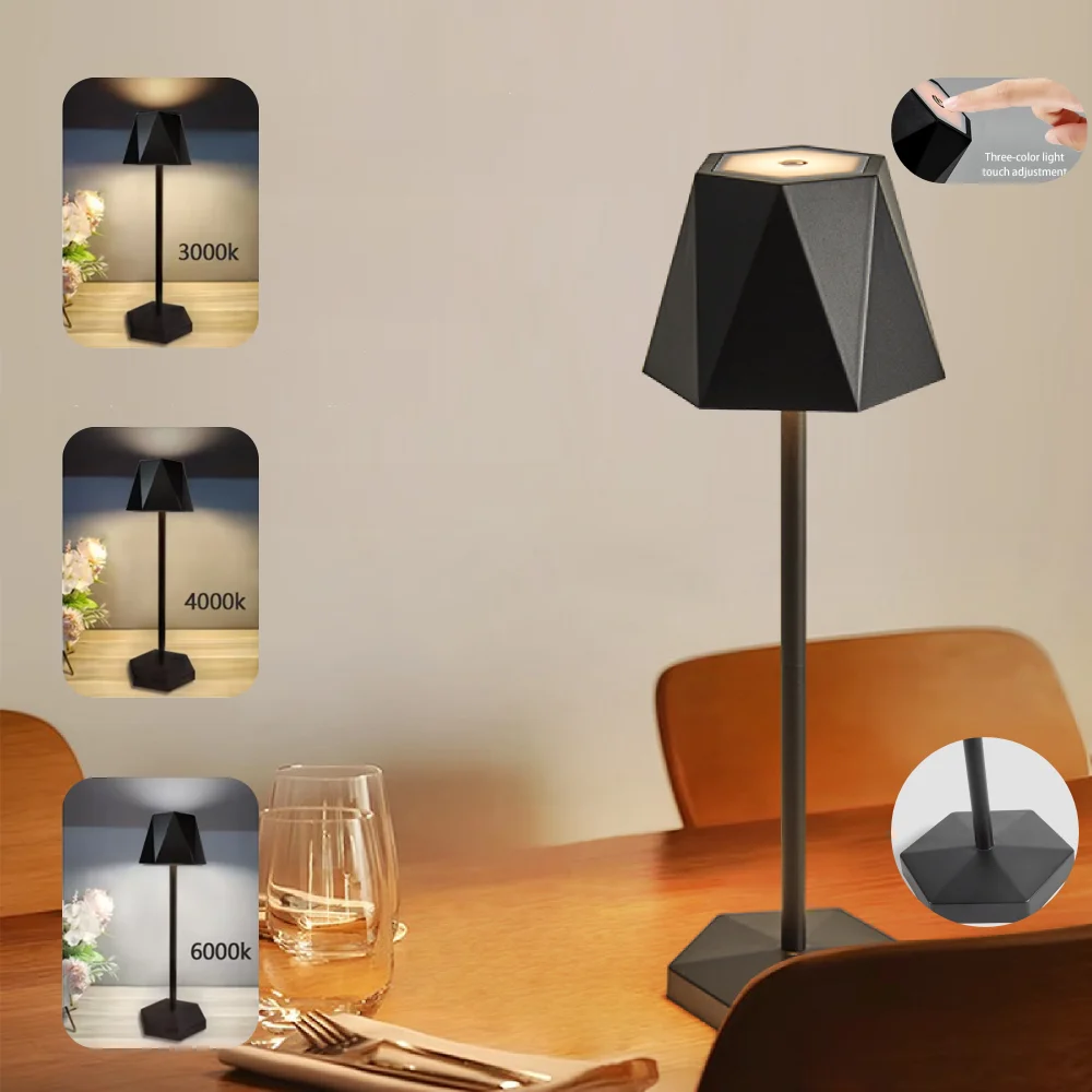 Lee más sobre el artículo Lámpara de mesa táctil de carga inalámbrica LED con atenuación conti