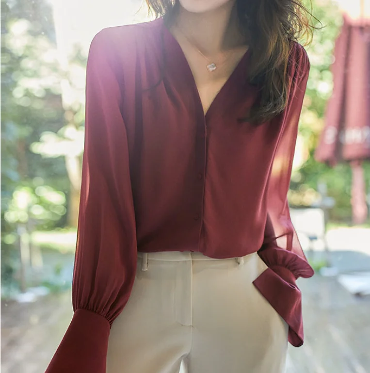 Lee más sobre el artículo Blusas de mujer 2025 Primavera Verano última camisa de manga larga 2