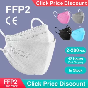 Lee más sobre el artículo Mascarilla KN95 FFP2 con certificación en forma de pez para adultos,