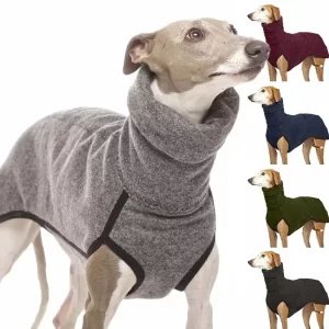 Lee más sobre el artículo Jersey cálido de invierno con cuello alto para mascotas, suéter para