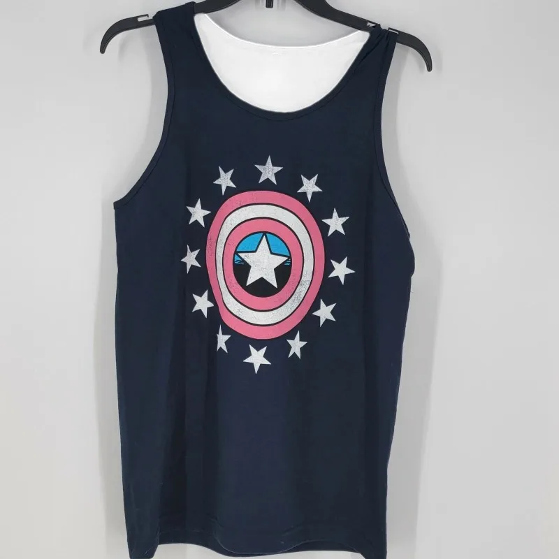 Lee más sobre el artículo Camiseta Sin Manga Marvel Capit Á N Am É Rica Shield Logo y estrella