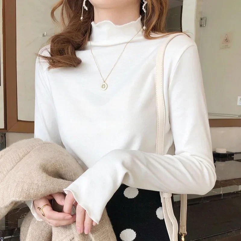 Lee más sobre el artículo Camisa De fondo De terciopelo para Mujer, abrigo De otoño De manga l