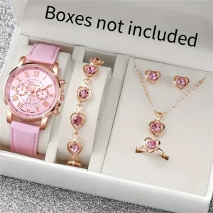 Lee más sobre el artículo 6 unids/set de relojes de pulsera analógicos con correa de cuero y r
