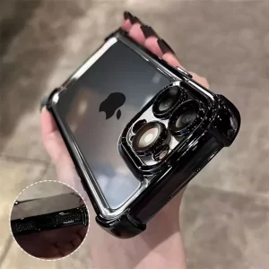 Lee más sobre el artículo Funda de teléfono de silicona chapada de lujo a prueba de golpes par