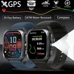 Lee más sobre el artículo 2025 nuevos relojes inteligentes militares Bulit-in GPS mapas sin co