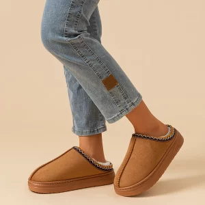 Lee más sobre el artículo Zapatillas suaves de felpa para dormitorio de invierno para mujer, b