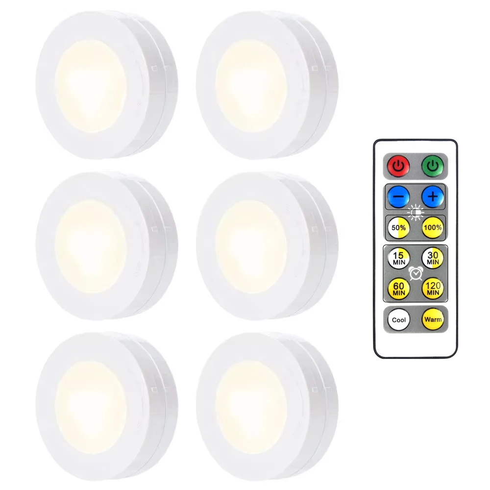 Lee más sobre el artículo Luz LED Puck, luces inalámbricas para debajo del gabinete con Contro