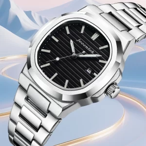 Lee más sobre el artículo Reloj cuadrado de lujo para hombre con fecha, Reloj de pulsera lumin