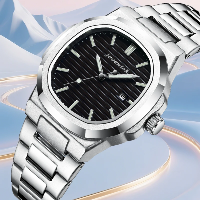 Lee más sobre el artículo Reloj cuadrado de lujo para hombre con fecha, Reloj de pulsera lumin