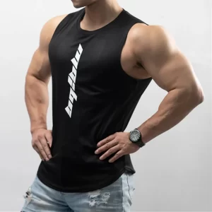 Lee más sobre el artículo Camiseta sin mangas de secado rápido para hombre, ropa de Fitness, C