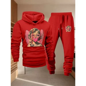 Lee más sobre el artículo Angel Love-Sudadera con capucha de manga larga con estampado 3D para