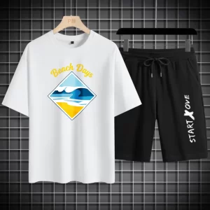 Lee más sobre el artículo Conjuntos de camisetas para hombre, pantalones cortos de verano de m