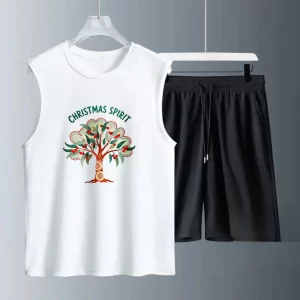 Lee más sobre el artículo Conjuntos de camisetas sin mangas para hombre, conjunto de manga cor