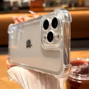 Lee más sobre el artículo Funda transparente de lujo a prueba de golpes para iPhone 17 16 15 1