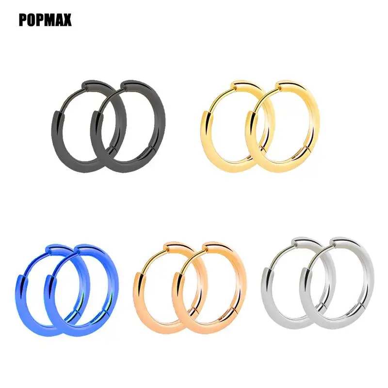 Lee más sobre el artículo POPMAX 1 par/2 uds Pendientes de aro pequeños Mujer Hombre Color pla