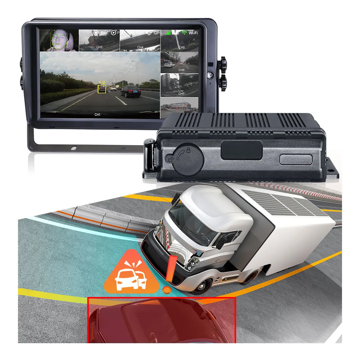 Lee más sobre el artículo STONKAM Cámara Dvr móvil AI de 4 canales con Gps con ADAS + DMS + BS